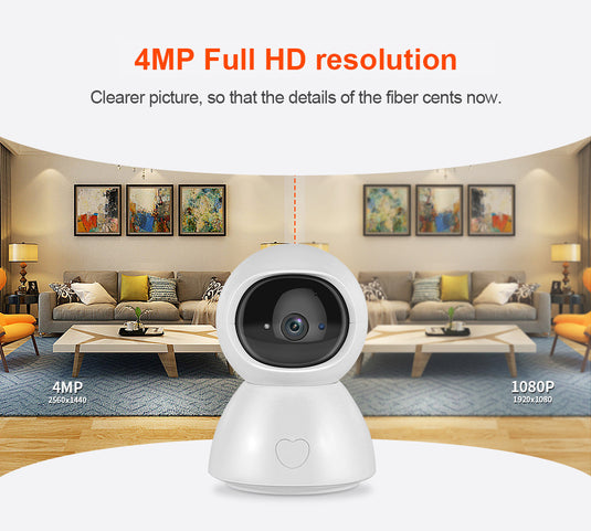 [TUYA Smart Home][Support Dual 2.5GHz/5GHz Band WIFI] Full HD 4MP Wireless WIFI indoor Security Camera - Polar Tech Australia