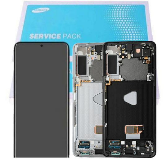[Samsung Service Pack] Samsung Galaxy S21 (SM-G991) LCD Touch Digitizer Screen Assembly With Frame - Polar Tech Australia