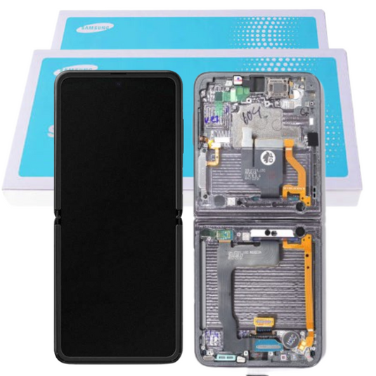 [Samsung Service Pack] Samsung Galaxy Z Flip 4 5G (SM-F721) LCD Touch Screen Display Assembly With Frame - Polar Tech Australia
