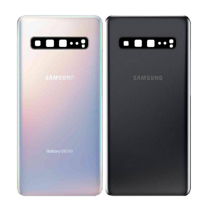With Camera Lens Samsung Galaxy S10 5G SM G977 Back Glass Battery Cover Built in Adhesive