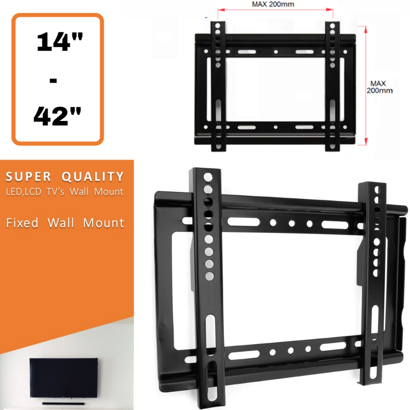Load image into Gallery viewer, [14&quot;- 42&quot;] Universal VESA Adjustable Heavy-Duty Fixed LED TV Mount Bracket - Polar Tech Australia
