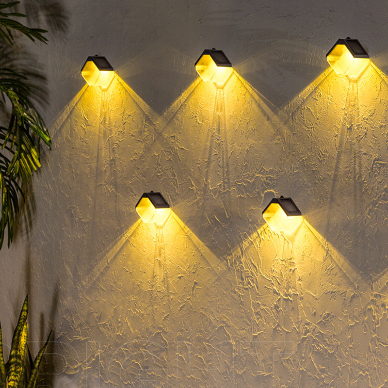 Cargue la imagen en el visor de la galería, Colourful Solar Wall Lights Outdoor 6LED Waterproof Wall Lamp for Balcony Patio Courtyards Fence Lamps Garden Décor Solar Outdoor Wall Light - Polar Tech Australia
