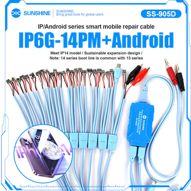 [SS-905D] Sunshine Samsung Huawei OPPO XIAOMI VIVO Android Phone Repair Power Test Cable - Polar Tech Australia
