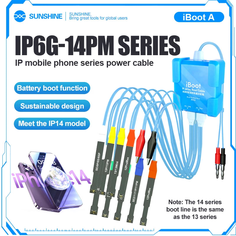 Load image into Gallery viewer, [iBoot A] Sunshine iBoot iPhone Repair Power Intelligent Anti-burn Power-on Power Cord Battery Boot Function Test Cable For iPhone 6-14 Pro Max - Polar Tech Australia
