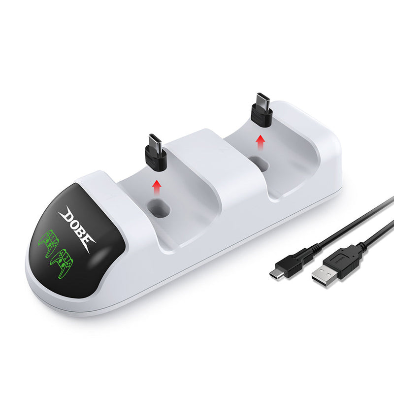 Cargue la imagen en el visor de la galería, PS5 Detachable Charging Dock Game Controller Dual Charging Stand with Adapter LED Indicator - Game Gear Hub
