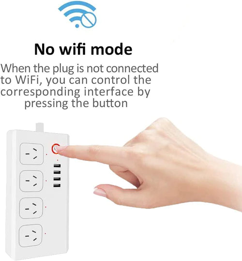[TUYA Smart Home][AU Plug] Wireless Smart Power Strip With 4 Outlets + 4 USB Ports APP Control Smart Home - Polar Tech Australia