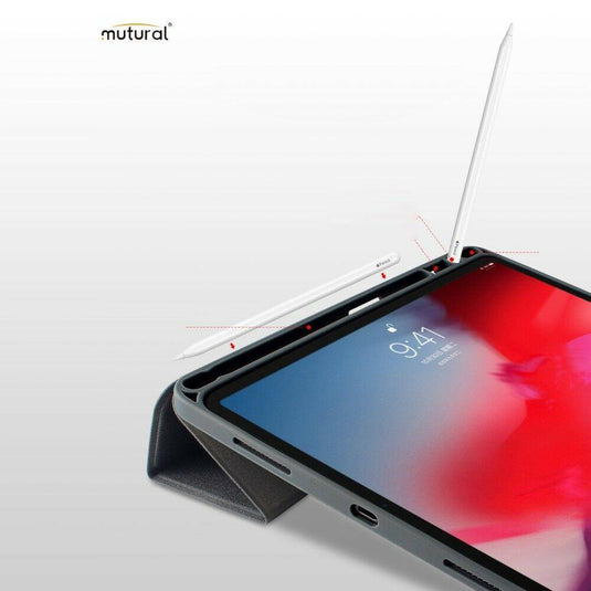 Apple iPad Mutural Smart Stand PU Leather Business Style Case - Polar Tech Australia