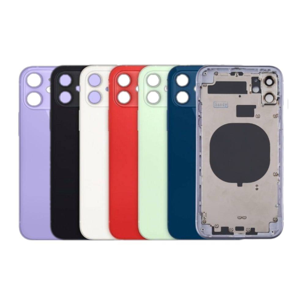 [No Built-in Parts] Apple iPhone 12 - Back Rear Glass Housing Frame ...