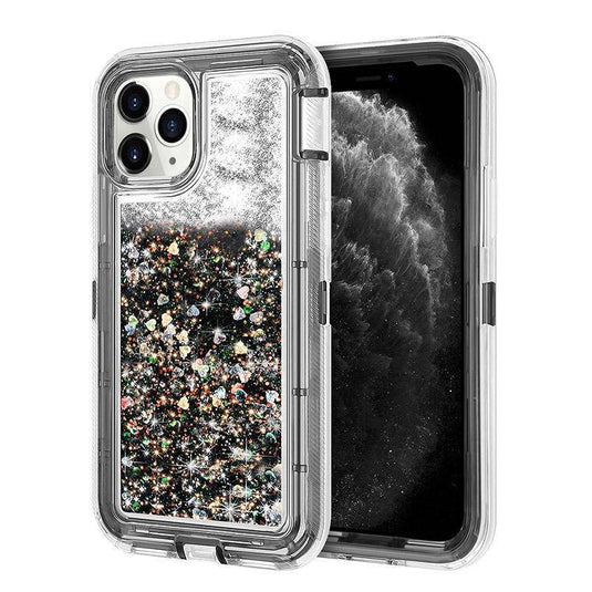 Apple iPhone 12/Mini/Pro/Max Glitter Clear Transparent Liquid Sand Watering Case - Polar Tech Australia