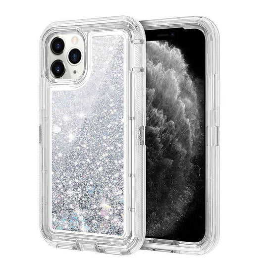 Apple iPhone 12/Mini/Pro/Max Glitter Clear Transparent Liquid Sand Watering Case - Polar Tech Australia