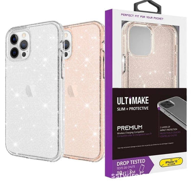 Apple iPhone 12/Mini/Pro/Max Ultimake Glitter Star Flash Clear Transparent Case - Polar Tech Australia