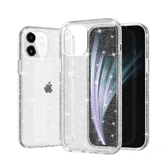 Apple iPhone 12/Mini/Pro/Max Ultimake Glitter Star Flash Clear Transparent Case - Polar Tech Australia