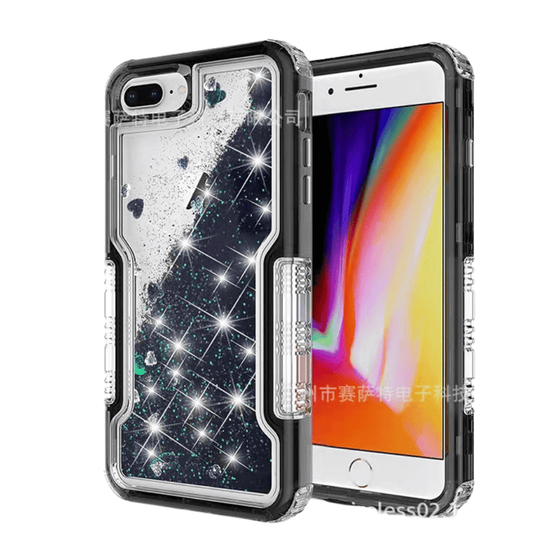 Load image into Gallery viewer, Apple iPhone 6/6S/7/8/Plus/SE 2020 Glitter Clear Transparent Liquid Sand Watering Case - Polar Tech Australia
