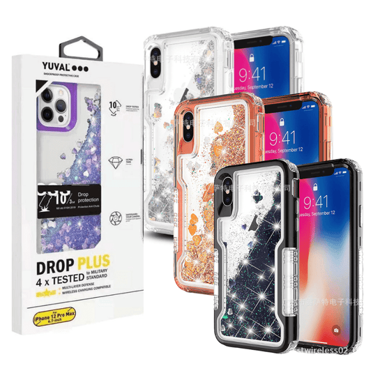 Apple iPhone X/XS/XR/XS Max Glitter Clear Transparent Liquid Sand Watering Case - Polar Tech Australia