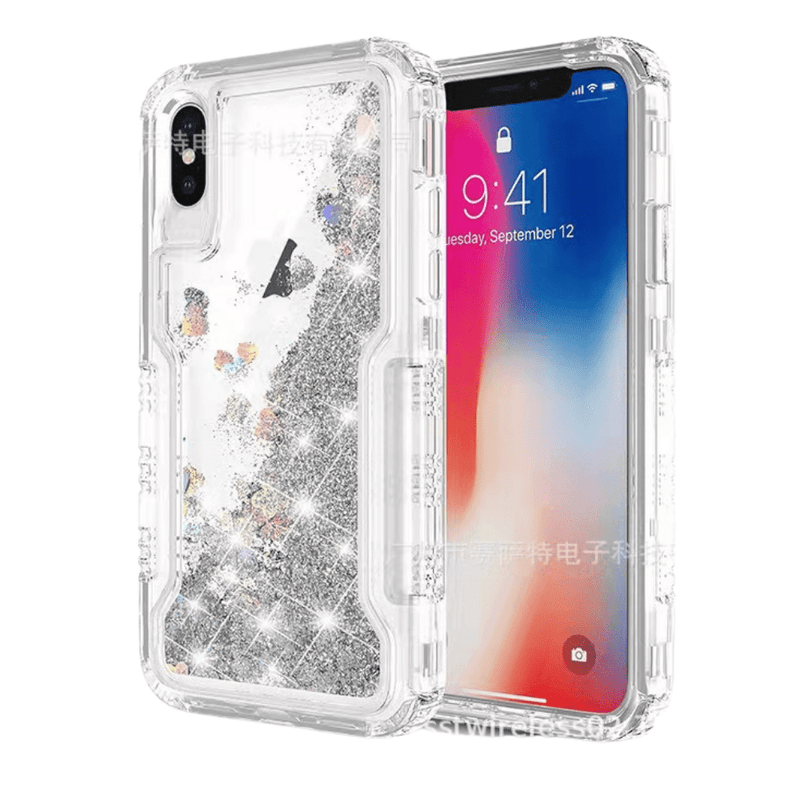 Load image into Gallery viewer, Apple iPhone X/XS/XR/XS Max Glitter Clear Transparent Liquid Sand Watering Case - Polar Tech Australia
