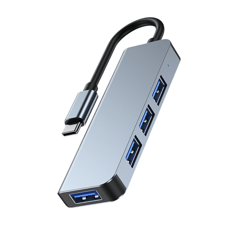 Cargue la imagen en el visor de la galería, [BYL-2013T] Type-C Adapter 4 In 1 Multi-function USB 3.0 &amp; USB 2.0 HUB Splitter - Polar Tech Australia
