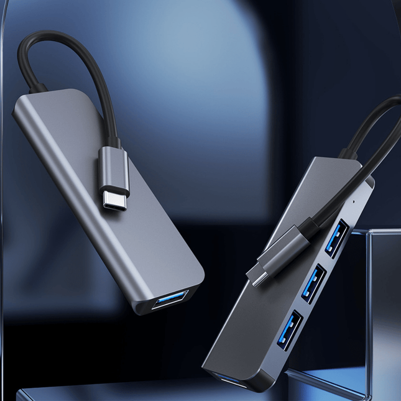 Cargue la imagen en el visor de la galería, [BYL-2013T] Type-C Adapter 4 In 1 Multi-function USB 3.0 &amp; USB 2.0 HUB Splitter - Polar Tech Australia
