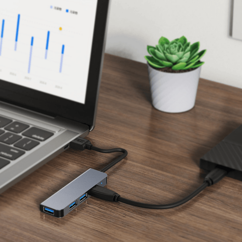 Chargez l&#39;image dans la visionneuse de la galerie, [BYL-2013T] Type-C Adapter 4 In 1 Multi-function USB 3.0 &amp; USB 2.0 HUB Splitter - Polar Tech Australia

