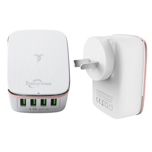 [Clearance] 1Tech-One 4-Port USB Wall Charger 4.4A USB Adaptor (AU plug) - Polar Tech Australia