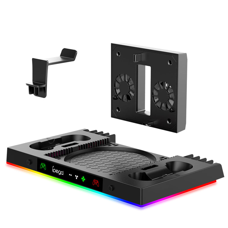 Load image into Gallery viewer, Xbox Series X - All in One Multi Function RGB Light Effect Cooling Fan Base Stand Charging Station - Game Gear Hub
