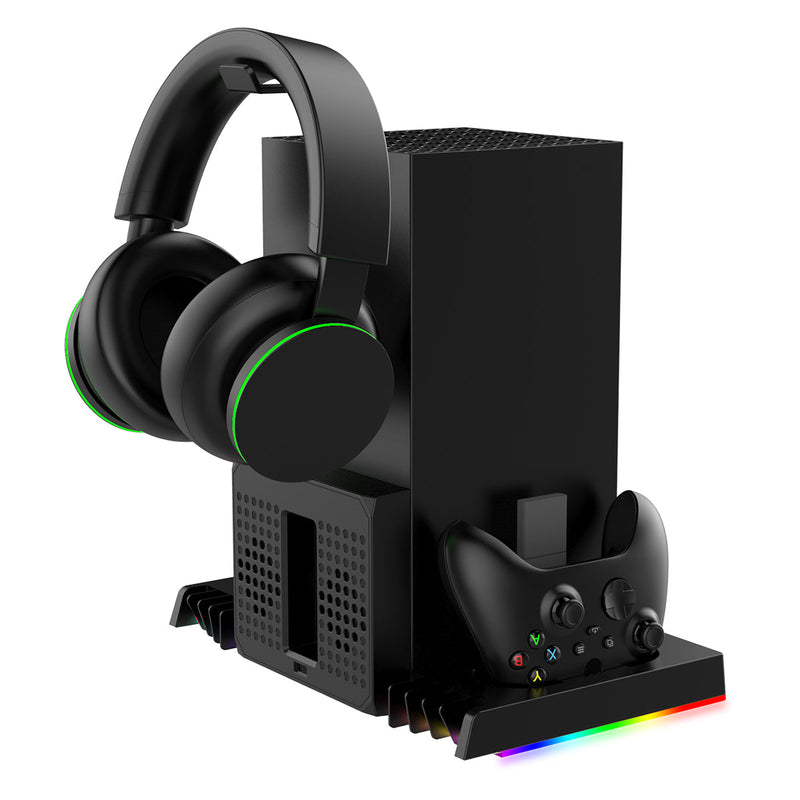 Load image into Gallery viewer, Xbox Series X - All in One Multi Function RGB Light Effect Cooling Fan Base Stand Charging Station - Game Gear Hub
