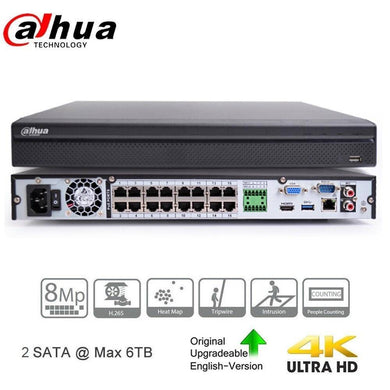 Dahua 32CH 4K 16 PoE CCTV Security Camera System DH-NVR5232-16P-4KS2 - Polar Tech Australia