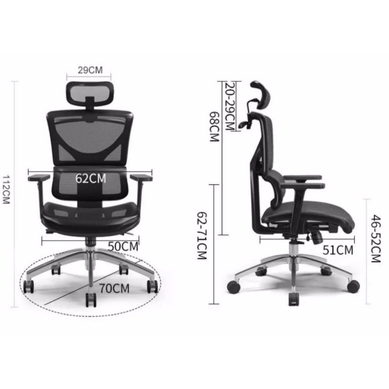 Chargez l&#39;image dans la visionneuse de la galerie, Deluxe Ergonomic Adjustable Breathable Mesh Comfortable Office Chair - Polar Tech Australia
