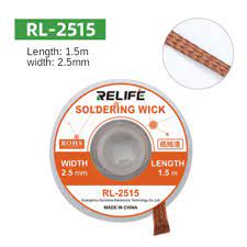 [RL-2515] SUNSHINE Relife Soldering Wick Copper Desoldering Braid (2.5mm Width) - Polar Tech Australia