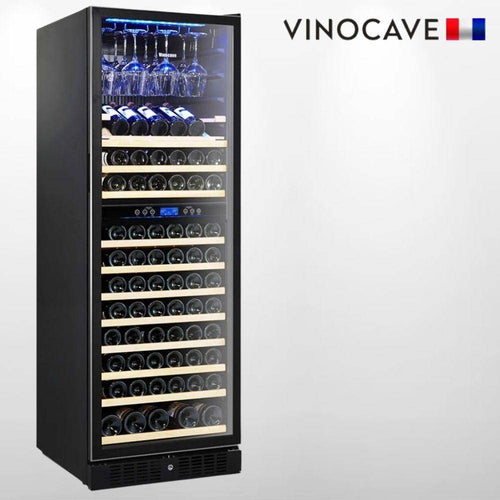 [Dual Zone][120 Bottle][450BJP] Vinocave Stainless Steel Freestanding Wine Refrigerator Cooler Fridge - Polar Tech Australia
