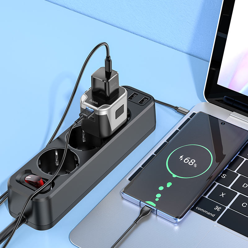 Cargue la imagen en el visor de la galería, [AC5] HOCO Universal Dual Port USB Charging Converter Wall Charger Travelling Adapter - Polar Tech Australia
