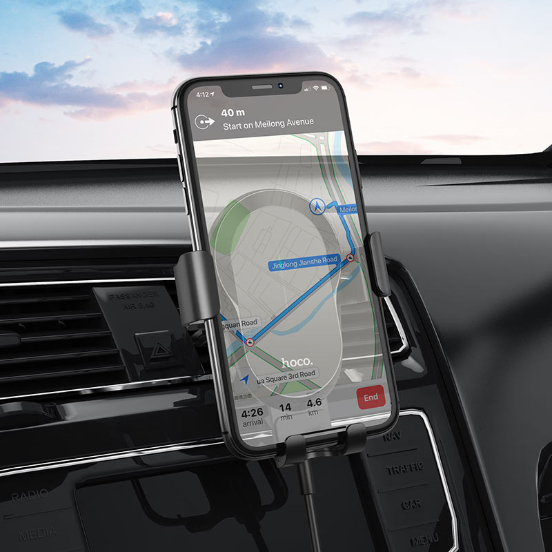 Load image into Gallery viewer, [CA105] HOCO Universal 15W QI Wireless Charging Aircon Vent Flow Phone Charger &amp; Holder - Polar Tech Australia
