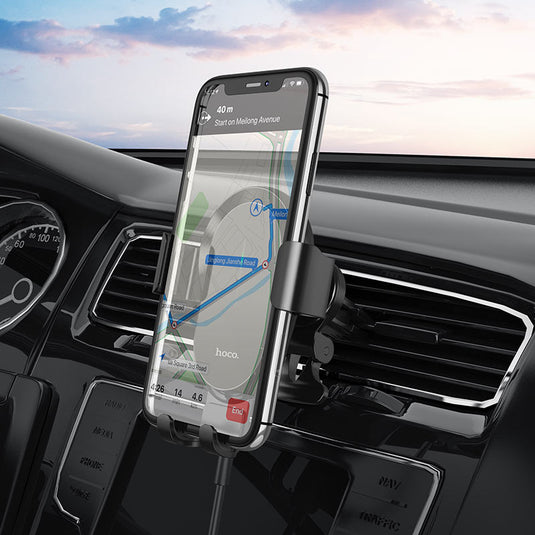 [CA105] HOCO Universal 15W QI Wireless Charging Aircon Vent Flow Phone Charger & Holder - Polar Tech Australia