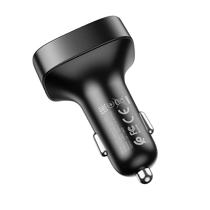 Cargue la imagen en el visor de la galería, [E59] HOCO Dual USB Port QC 3.0 18W Car Charging Adapter With FM Transmitter - Polar Tech Australia
