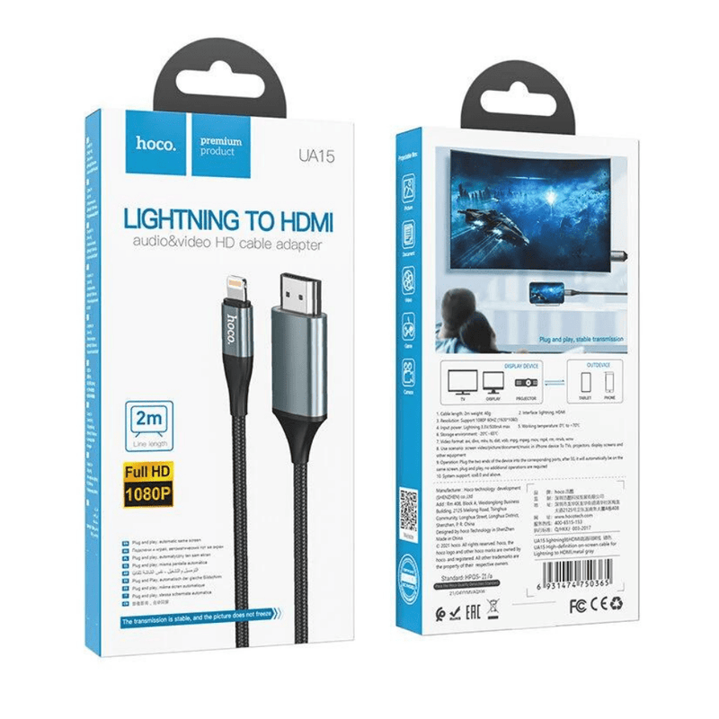 Load image into Gallery viewer, [UA15] HOCO Lightning to HDMI-compatible 1080p Cable HDTV TV Digital Smart Converter Cable - Polar Tech Australia
