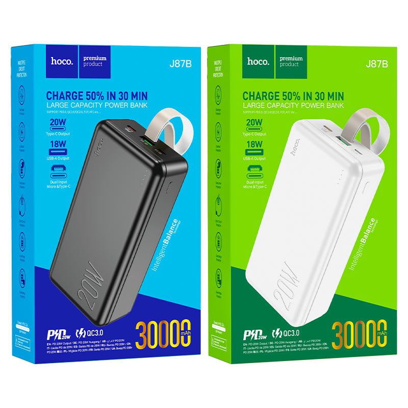 Load image into Gallery viewer, [J87B][30000mAh] HOCO PD 20W QC 3.0 Fast Charging Power Bank - Polar Tech Australia
