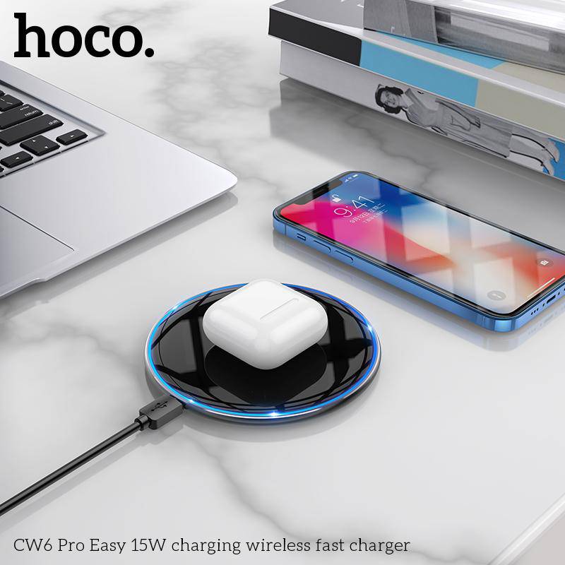 Cargue la imagen en el visor de la galería, HOCO Ultra-Thin Easy Pro 15W Fast Wireless Charger Charging Pad (CW6 Pro) - Polar Tech Australia
