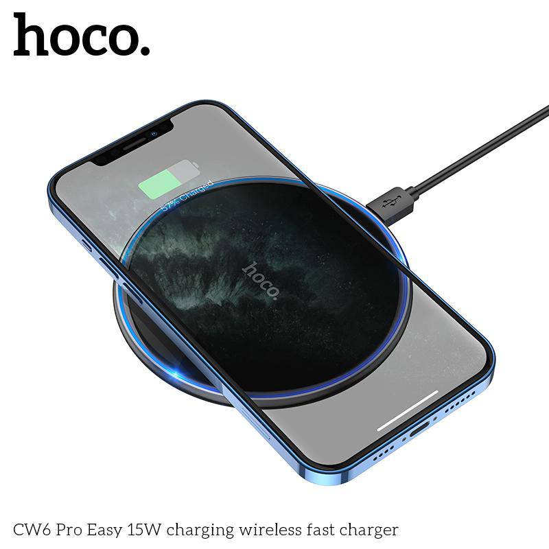 Cargue la imagen en el visor de la galería, HOCO Ultra-Thin Easy Pro 15W Fast Wireless Charger Charging Pad (CW6 Pro) - Polar Tech Australia
