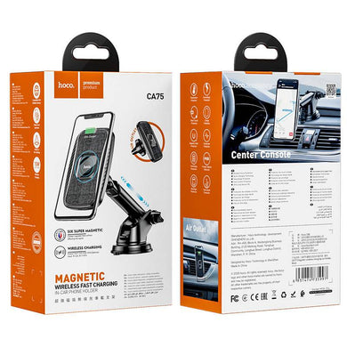 [CA75] HOCO Universal QI 15W Wireless Charging Magnet Aircon Flow Dashboard Phone Holder - Polar Tech Australia