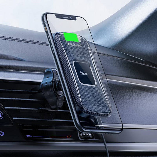 HOCO Universal QI 15W Wireless Charging Magnet Aircon Flow Dashboard Phone Holder (CA75) - Polar Tech Australia