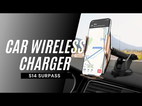 Cargar y reproducir video en Gallery Viewer, [S14] HOCO Universal 15W Sensor inteligente QI Carga rápida inalámbrica Flujo de ventilación de aire acondicionado y soporte para teléfono en el tablero 
