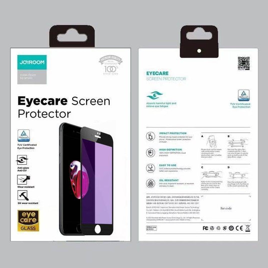 Joyroom Apple iPhone 7/8/Plus/SE Full Covered 9D Eyecare Blue Light Filter Tempered Glass Screen Protector - Polar Tech Australia