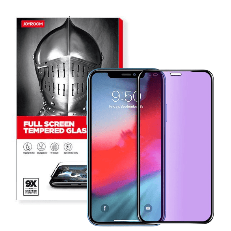 Load image into Gallery viewer, Joyroom Apple iPhone X/XS/XR/11/Pro/Max Full Covered 9D Eyecare Blue Light Filter Tempered Glass Screen Protector - Polar Tech Australia

