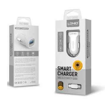 [Clearrance] LDNIO Car USB Charger With Charging Cable - Polar Tech Australia