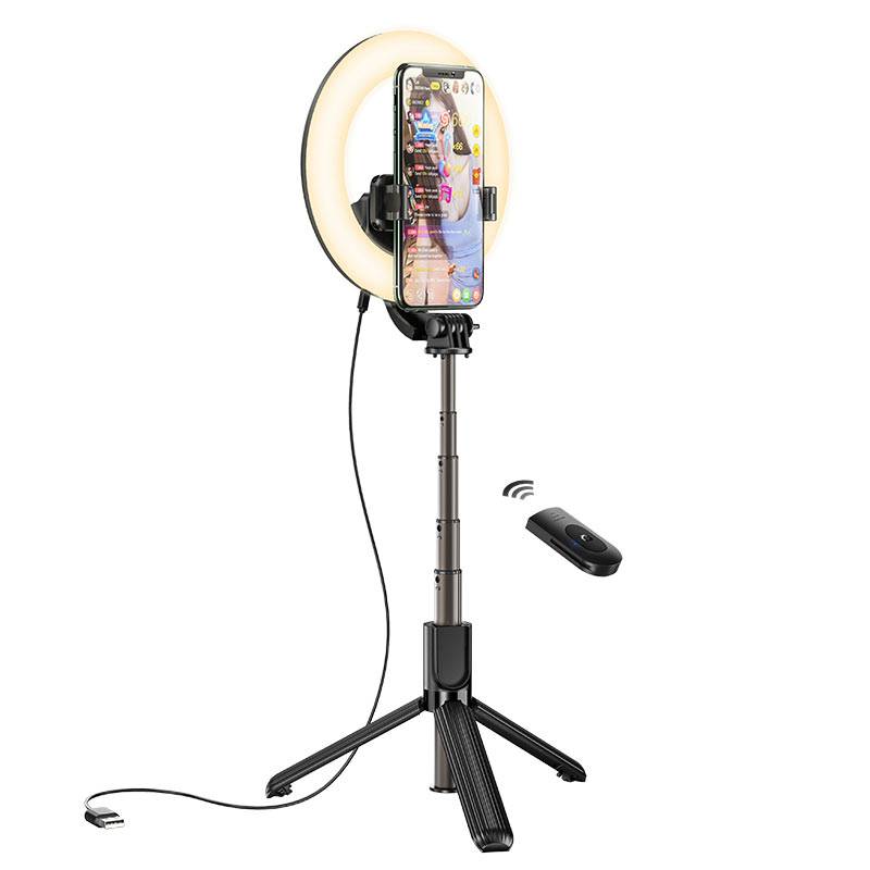 Load image into Gallery viewer, [LV03] HOCO Universal LED Light Live broadcast Stand Mobile Phone Mount Holder - Polar Tech Australia
