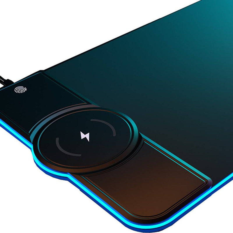 Load image into Gallery viewer, Mouse Pad Built-in 15W Fast Wireless Charger Charging Pad With RGB light effect - Polar Tech Australia
