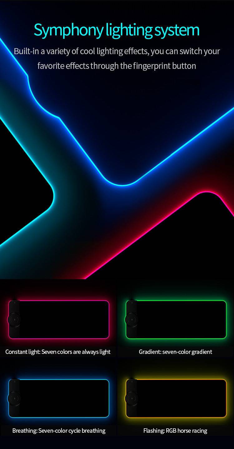 Load image into Gallery viewer, Mouse Pad Built-in 15W Fast Wireless Charger Charging Pad With RGB light effect - Polar Tech Australia

