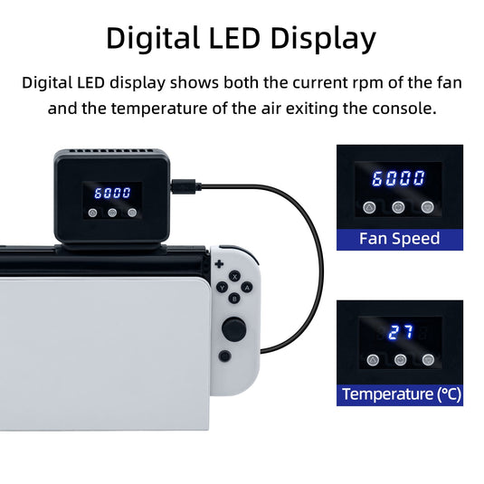 Nintendo Switch/Switch OLED Radiator with LED Temperature Display - Polar Tech Australia