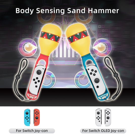 Body Sensing Sand Hammer for Nintendo Switch-Blue/Red(HBS-518) - Game Gear Hub
