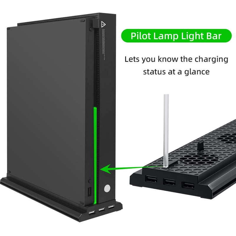 Load image into Gallery viewer, Xbox One X Vertical Cooling Stand with 3 Fans and 3 USB Ports - Polar Tech Australia
