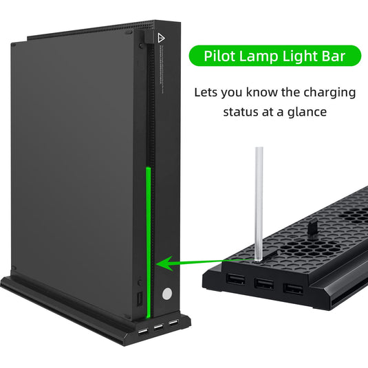 Xbox One X Vertical Cooling Stand with 3 Fans and 3 USB Ports - Polar Tech Australia